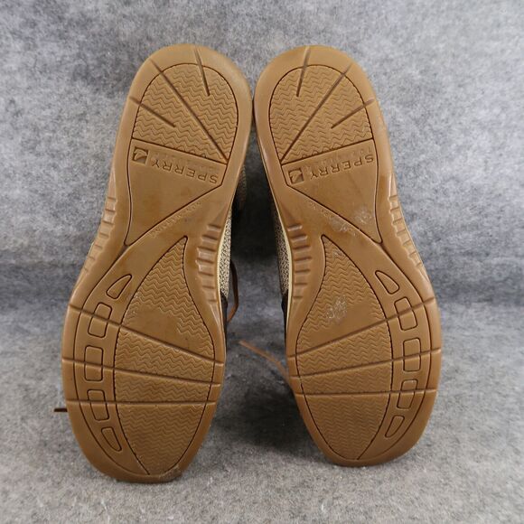 Sperry Shoes Womens 7.5 Boots Hikerfish Lace Up Moc Toe Leather Top Sider Brown - Picture 11 of 15